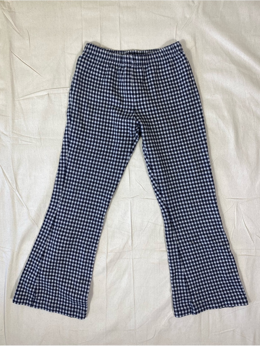 Girls Hanna Andersson Gingham Flare Leggings